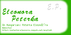 eleonora peterka business card